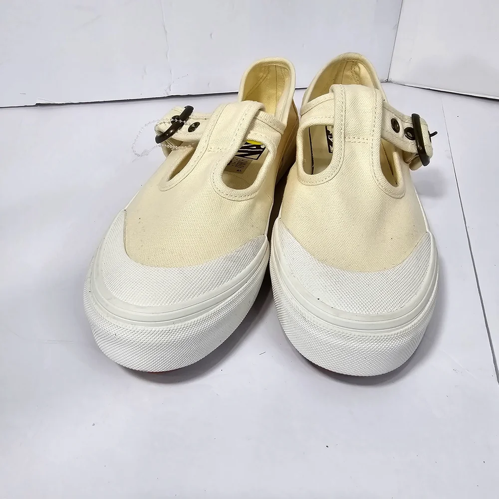 Vans Off-White Canvas Buckle Sneakers - Picture 7 of 12